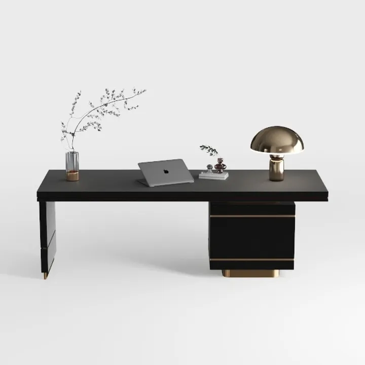 Elegant 56.75" W Executive Desk with 3 Drawers and