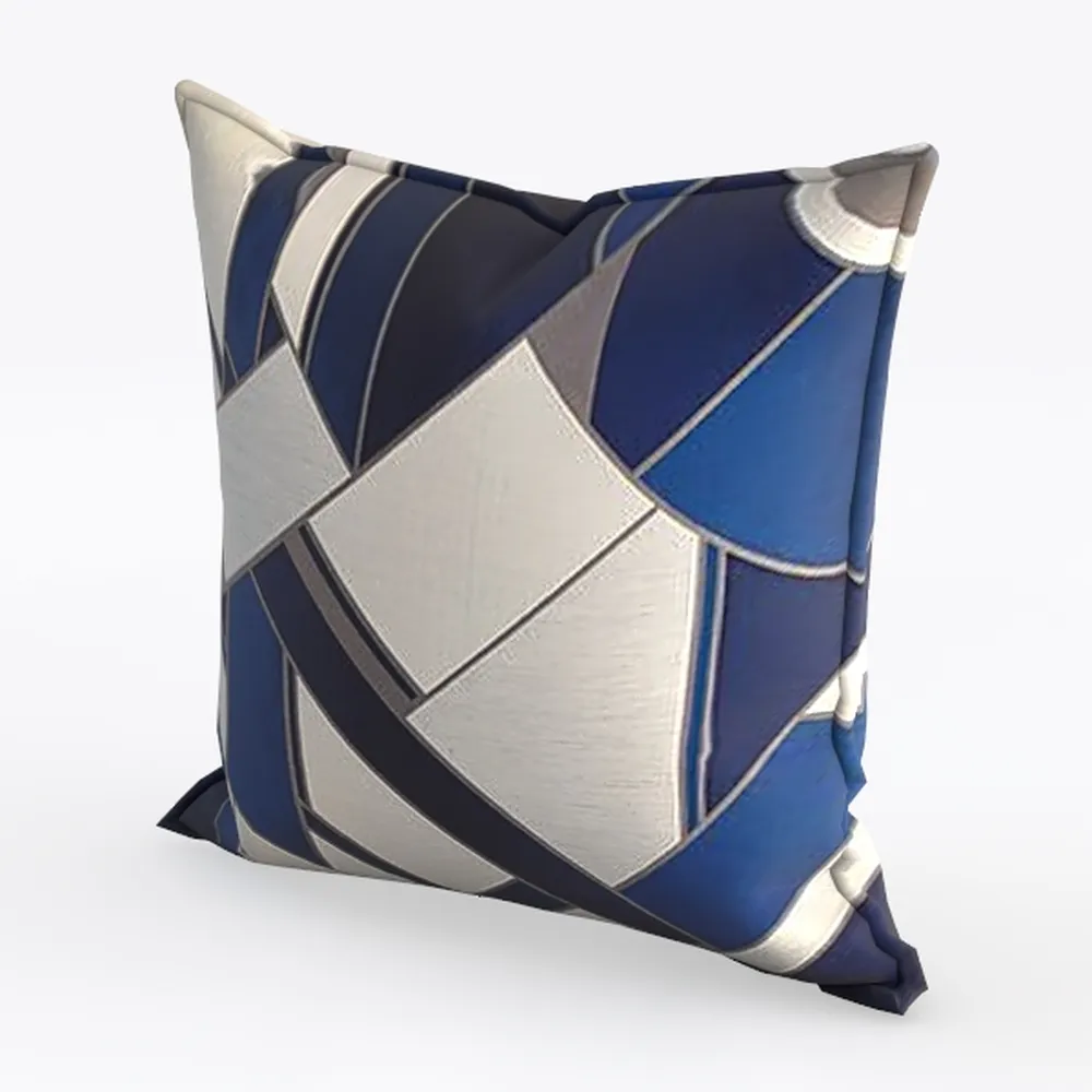 Navy and Gold Geo Throw Pillow Covers 18X18 Set of