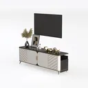 tv cabinet_GRAY_122 Left 45 Degree View