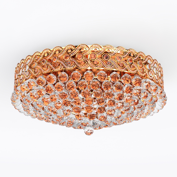 9 - Light Flush Mount Crystal Chandelier for