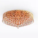 9 - Light Flush Mount Crystal Chandelier for Left 45 Degree View