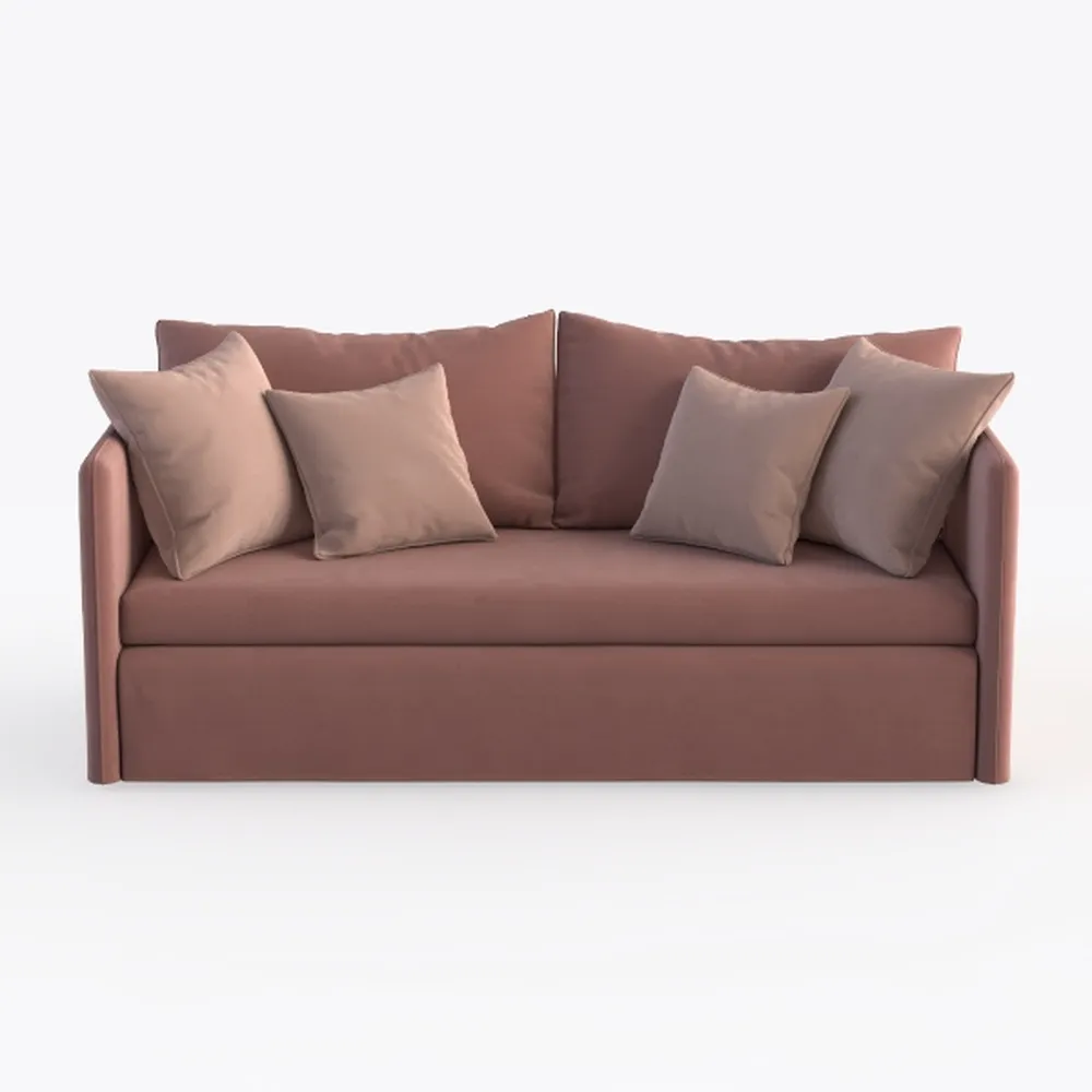 Foldable Three Person Fabric Sofa Bed, high Reboun