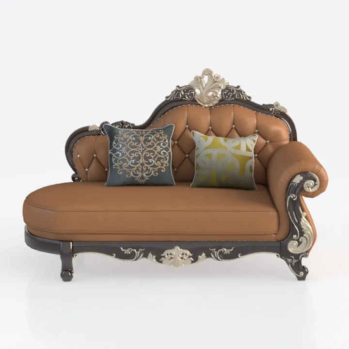 Benjara Sena Loveseat, Faux Leather, Rolled Arms, 