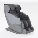 Modern Gray Leather And Plastic Massage Chair 3D Model Right 45 Degree View