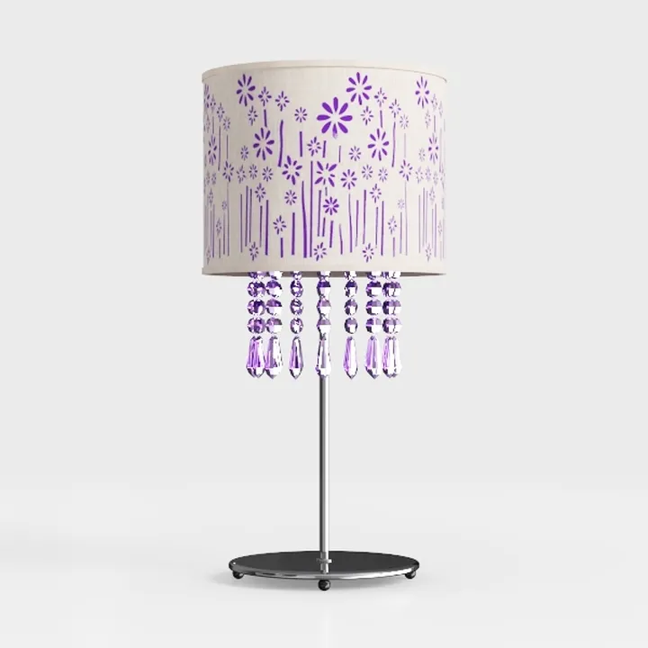 Bedside Table Lamp Quatrefoil Seamless Pattern for