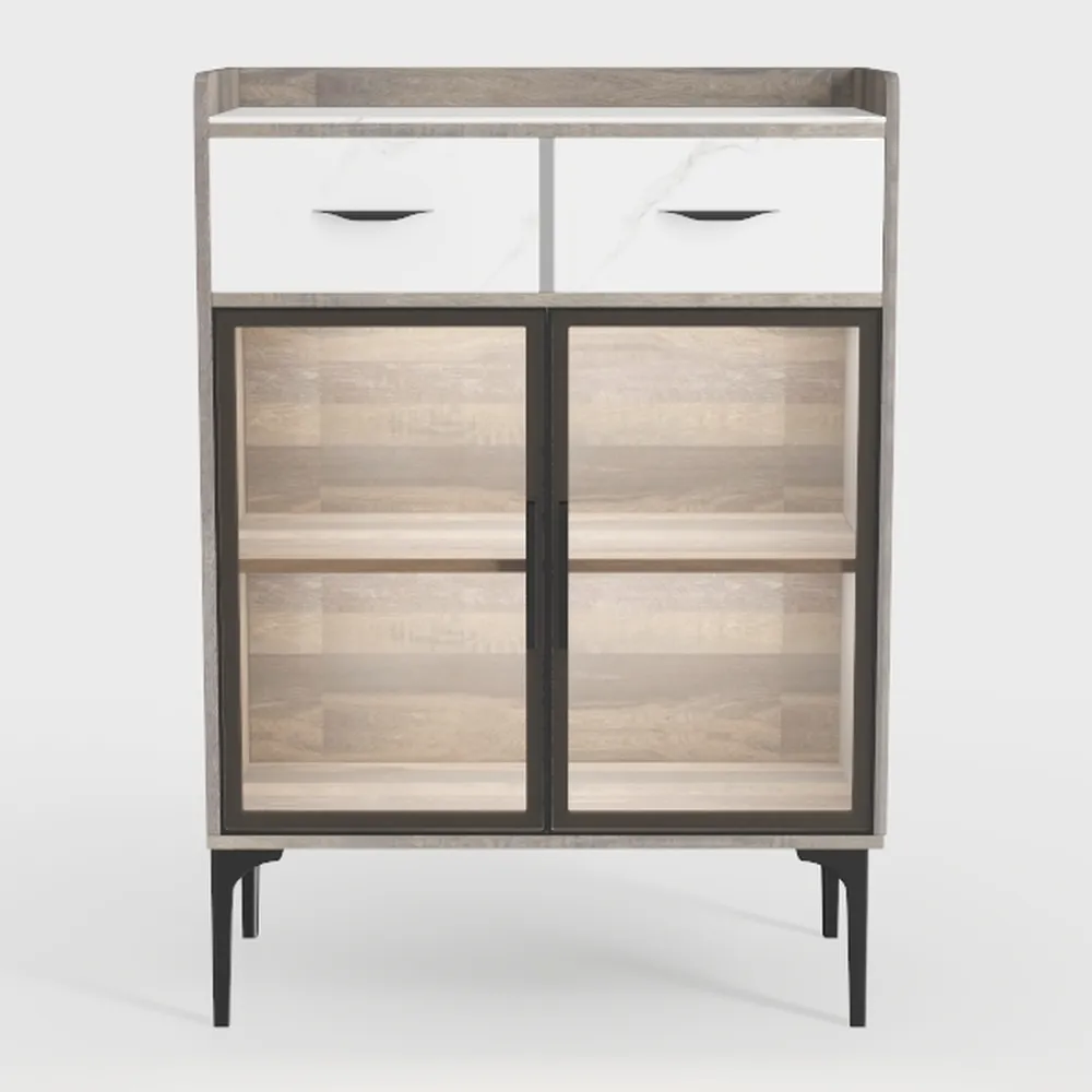 Shoe Storage Cabinet with 2 Flip Drawers,Automatic