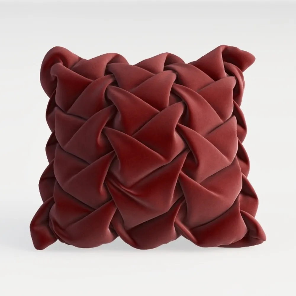 DEZENE Throw Pillow Covers 20x20 Red: 2 Pack Cozy