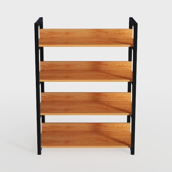 HCHQHS Bookshelf,4-Tier Industrial Bookcase,Rustic
