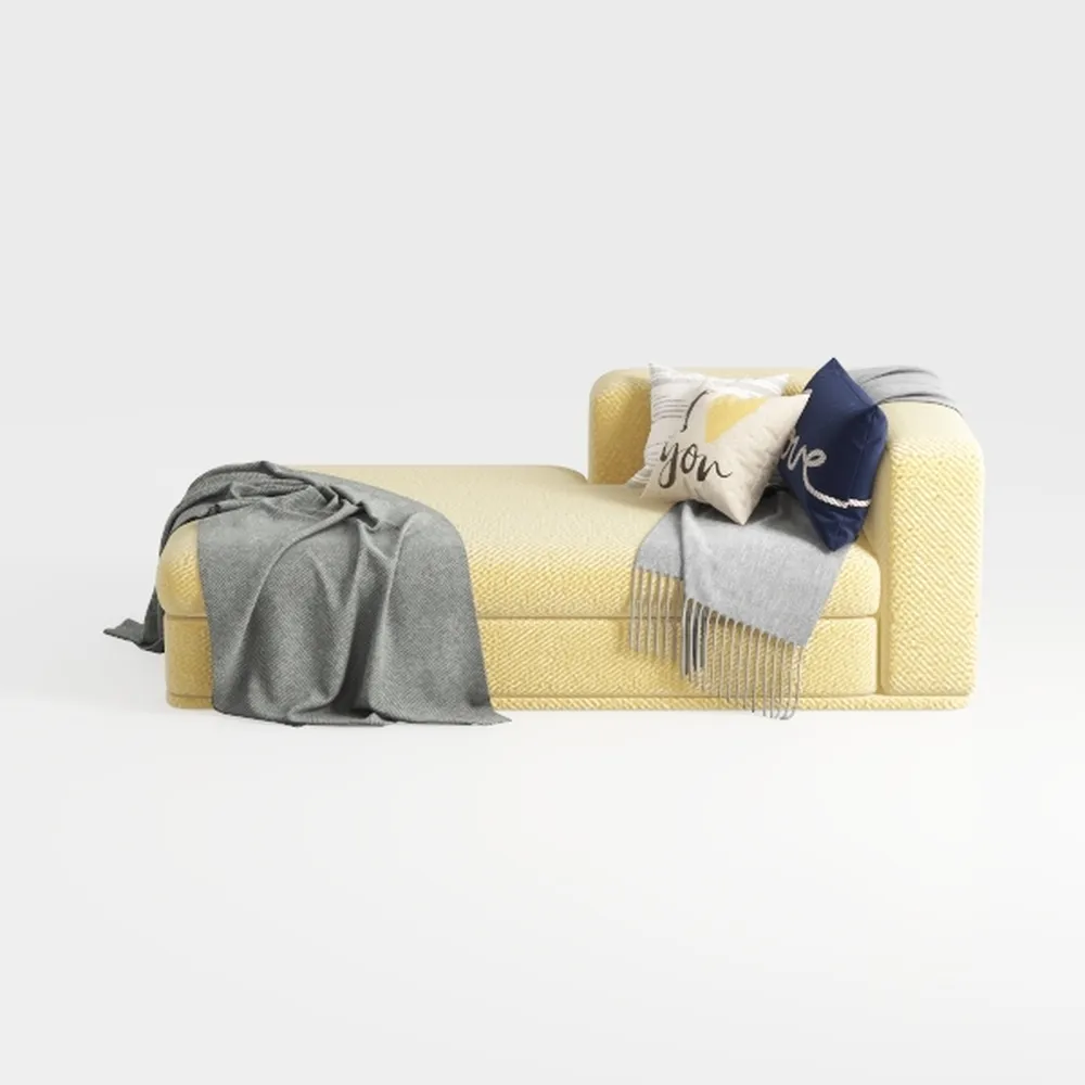 Orange Corduroy Polyester Right Arm Facing Section