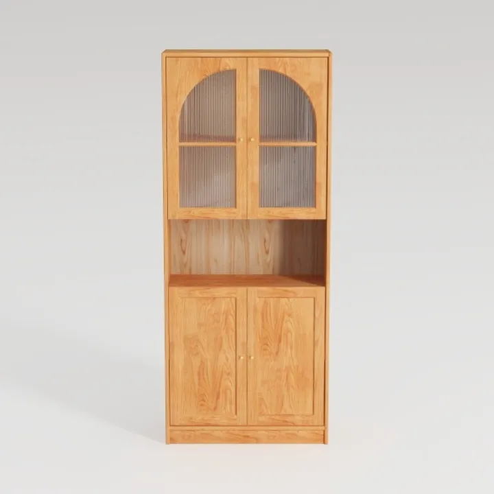 67" Tall Arched Bathroom Storage Cabinet Set of 2