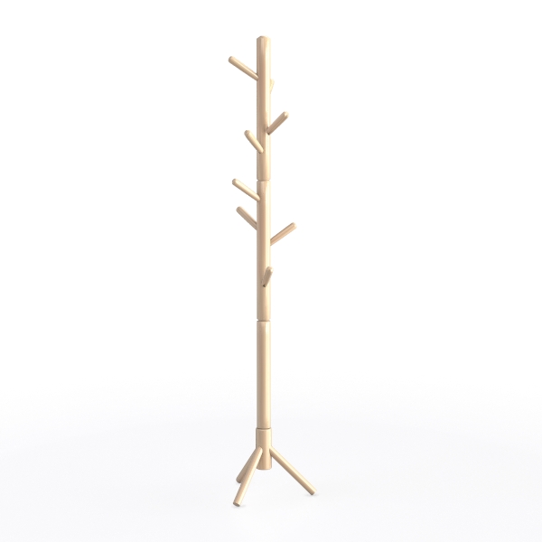 Haddockway Wooden Coat Rack Stand with 8 Hooks New