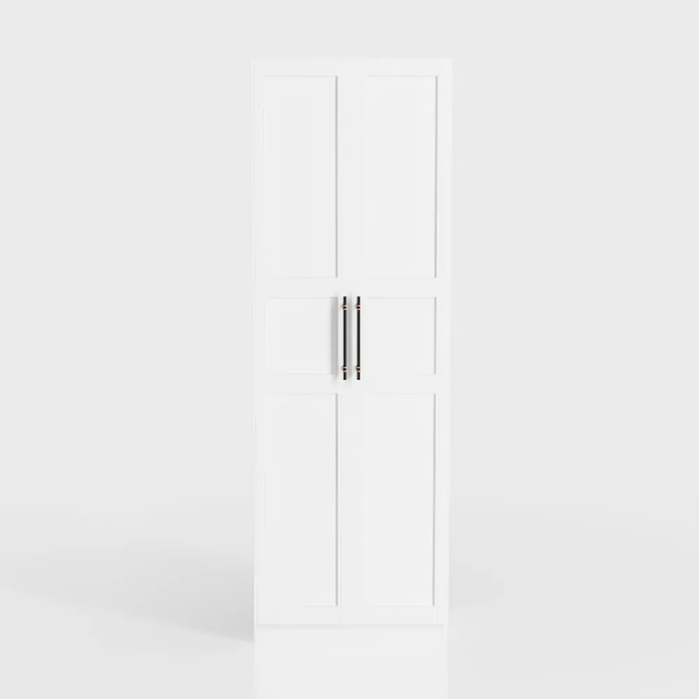 White Kitchen Pantry Cabinet, 71 Inch Tall Metal