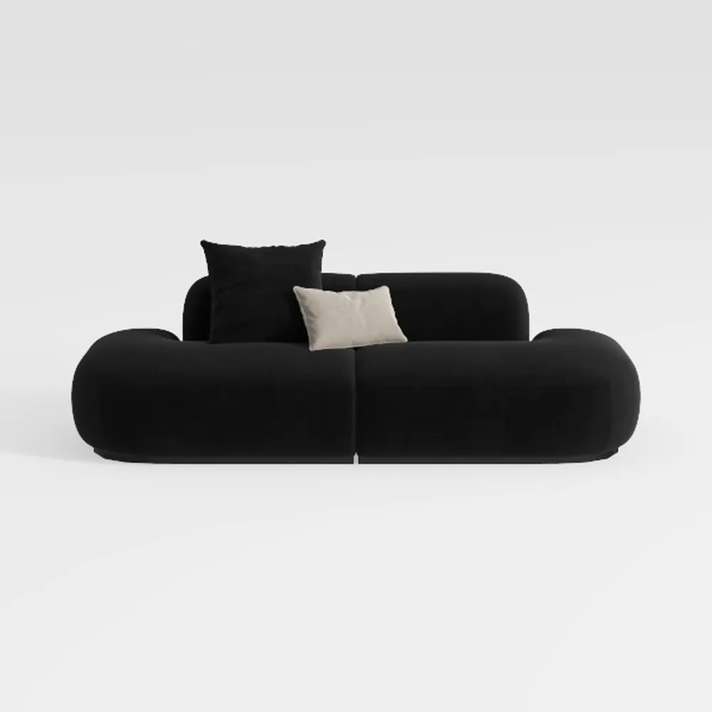 117" Modern Compressed Boneless Couch, 3 Seater