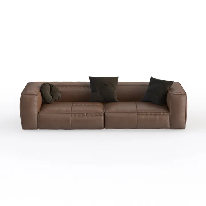 Acme Brancaster Sofa in Retro Brown Top Grain