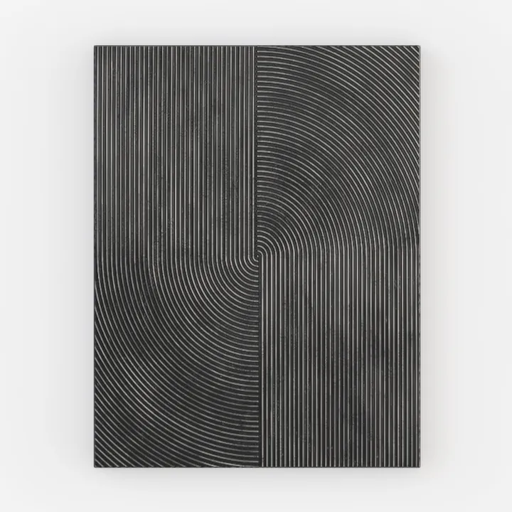 Minimalist Black Textured Wall Art Decor 3D Model