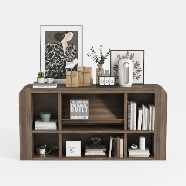 6 Cube Storage Organizer, Wood Cube Bookshelf with