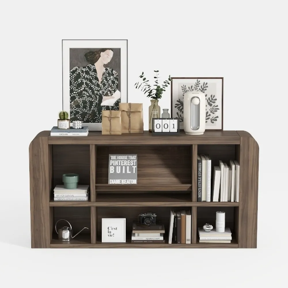 6 Cube Storage Organizer, Wood Cube Bookshelf with