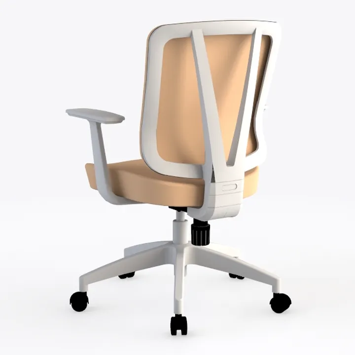 Modern Armless Ergonomic Pu Leather Office Chair H