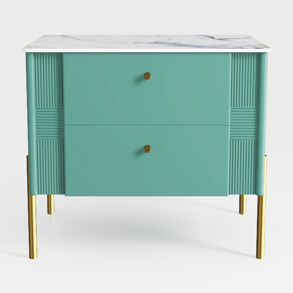 Green Dresser for Bedroom, Modern Dresser with