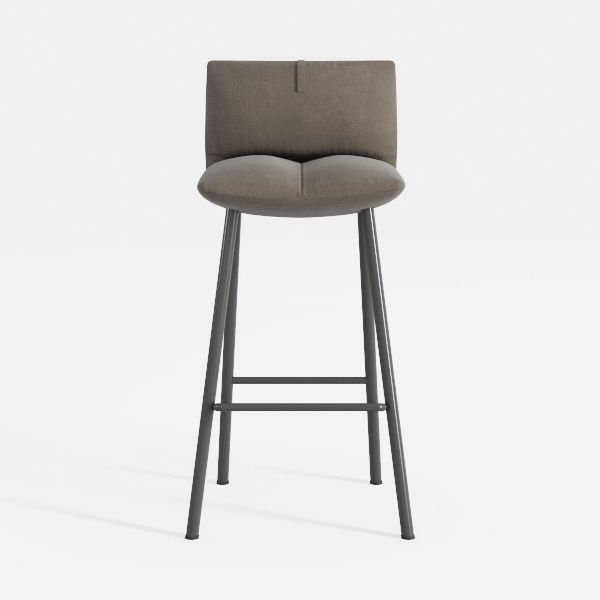 Adams 25 in. Grey Wood Counter Stool with Faux Lea