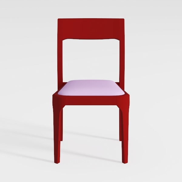 Dining Chair Retro Restaurant backrest Chair(Rojo)