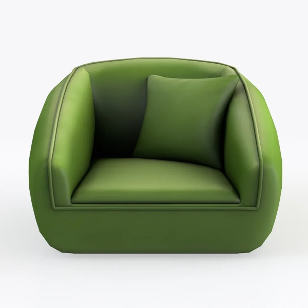 POLY & BARK Poole Lounge Chair in Distressed Green