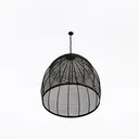 Bohemian Woven Rattan Pendant Lamp 3D Model Right 45 Degree View