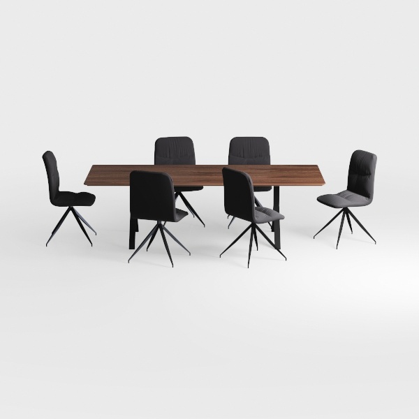 FURNITO 5 Piece Extendable Dining Table Set for 4