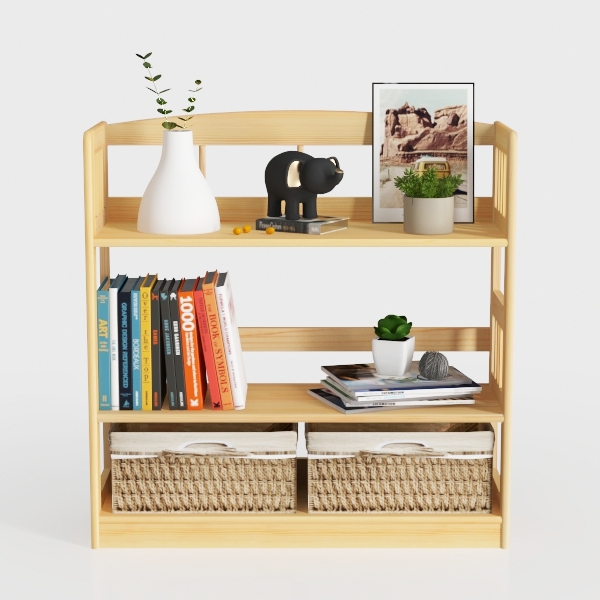 Montessori Toy Shelf and Storage, 31.5&quot; H, 3-Tier