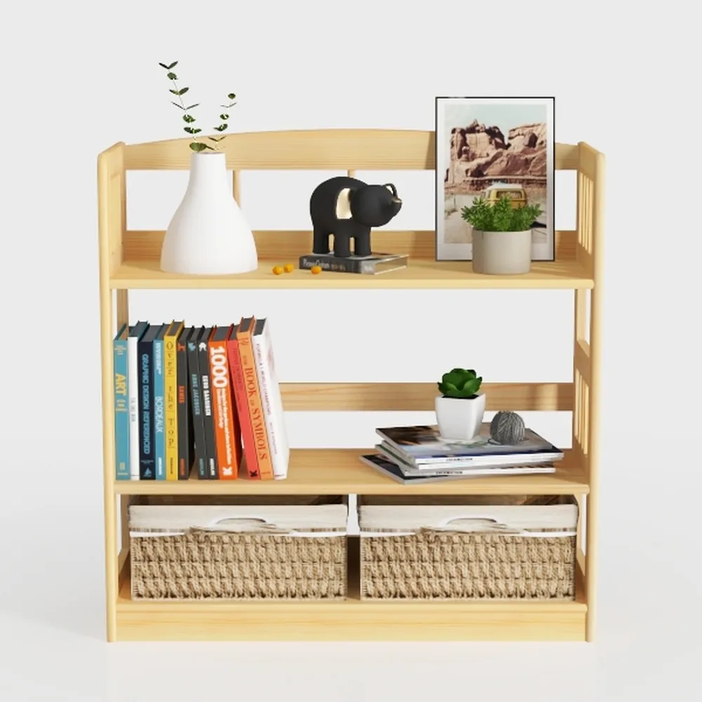 Montessori Toy Shelf and Storage, 31.5" H, 3-Tier