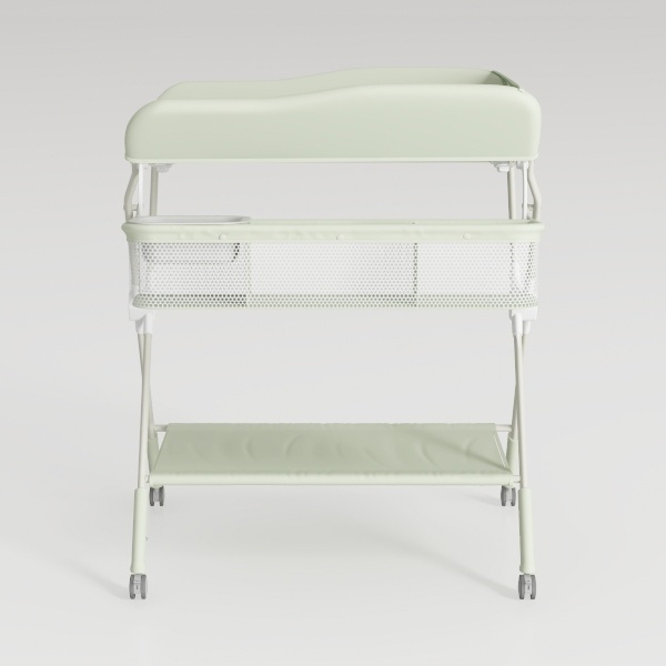 Flat Top Bianca White Changing Table with Wheels