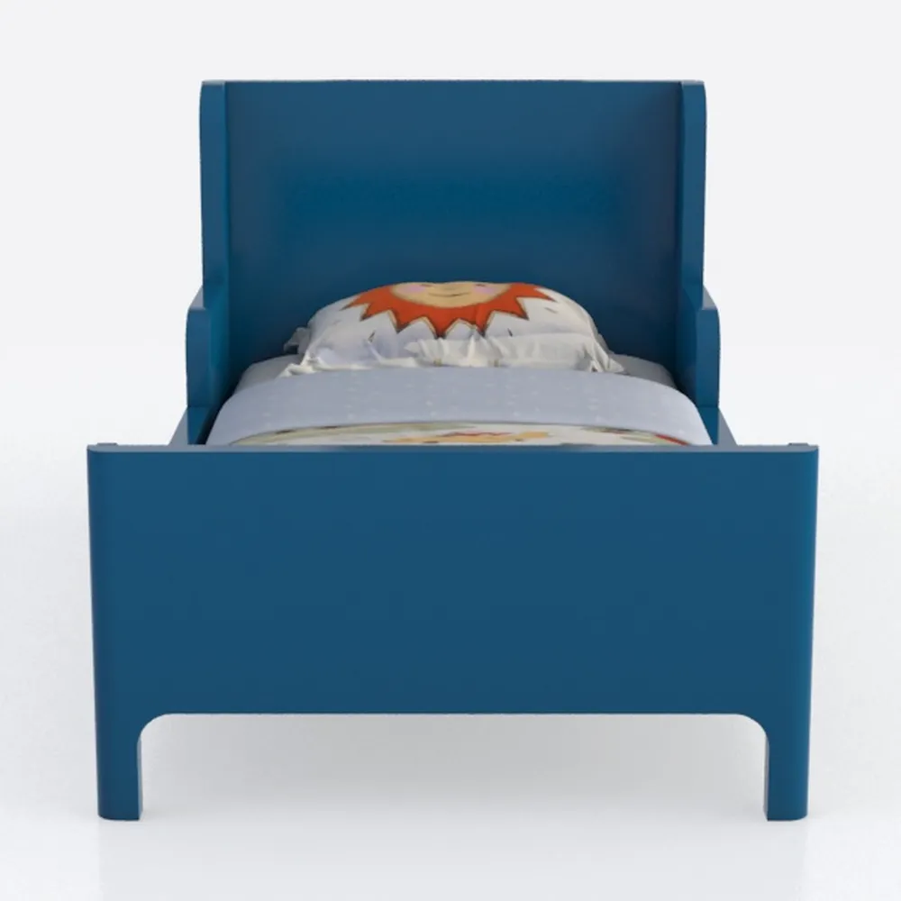 Max & Lily Twin Bed, Wood Bed Frame with Headboard