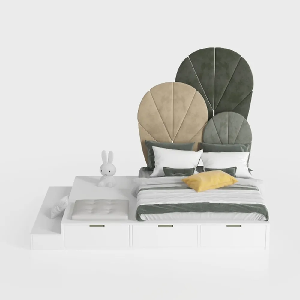 VANT Pannelli di Rivestimento Imbottiti Con Accento - Confezione da 4 - Facile da Installare - Doppia - Testiera King Size (Pelle Scamosciata Neutra, 76cm LARGO)