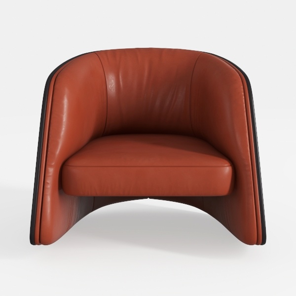 Tov Furniture Jordan Cognac Velvet Swivel Chair