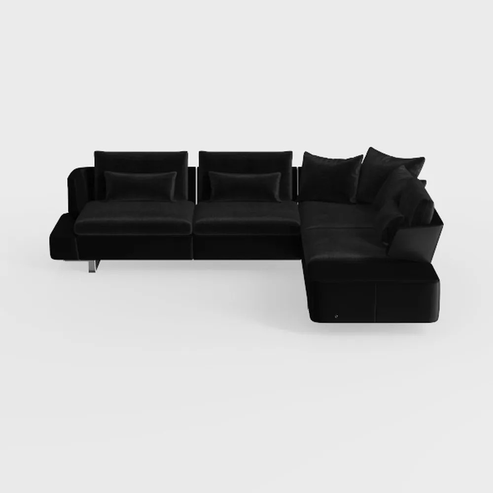 107.5" Cloud Modular Sectional Sofa with 1 Ottoman
