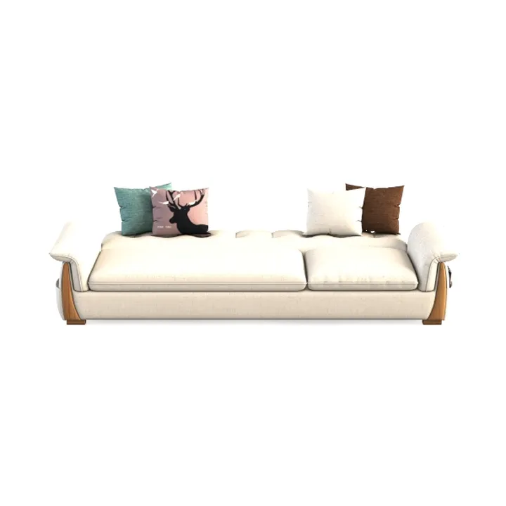DERCASS 3 Seater Sofa with Wooden Legs, Comfortabl
