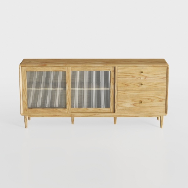 Multifunctional Vintage 4 Door Storage Cabinet