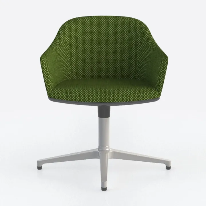 Criss Cross Velvet Armless Wide Office Chair 