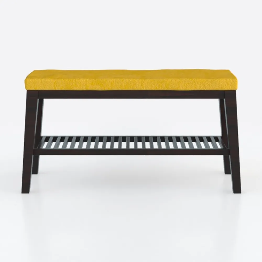 Shoe Rack Bench,2 Tier Wooden Entryway Bench with