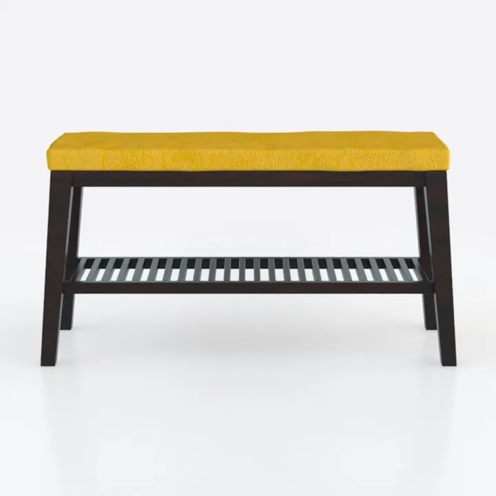 Shoe Rack Bench,2 Tier Wooden Entryway Bench with