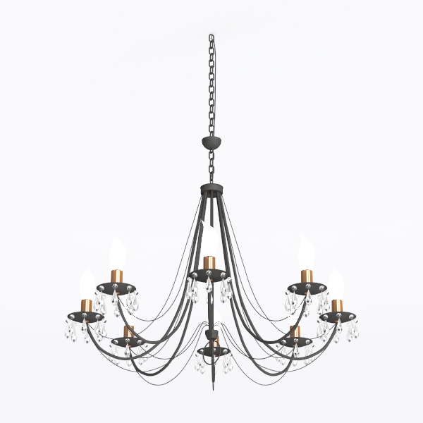 Black Chandelier for Dining Room, Modern Farmhouse