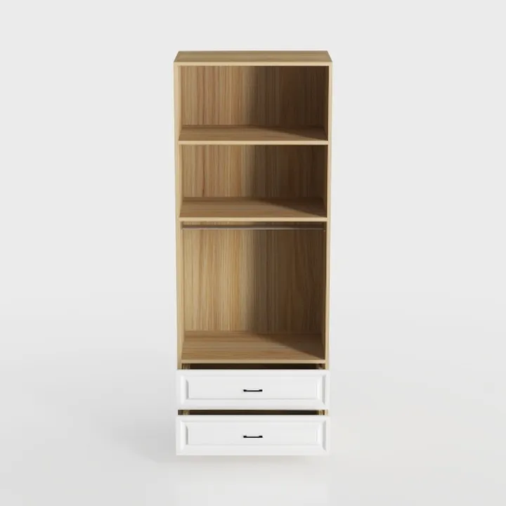 OKD 68" Tall Corner Cabinet, Mid-Century Storage