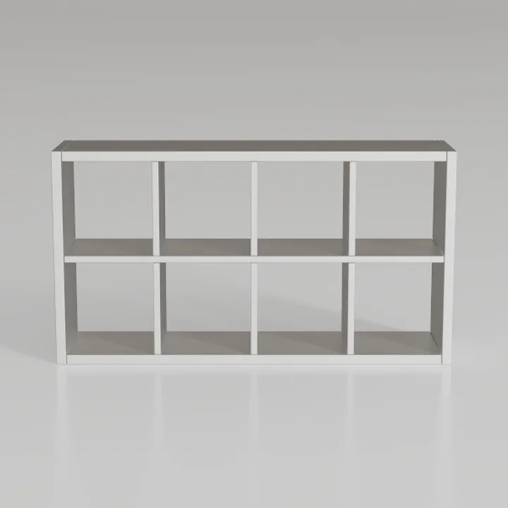 Wooden Cube Bookcase with Base - Modern 3 Tiers