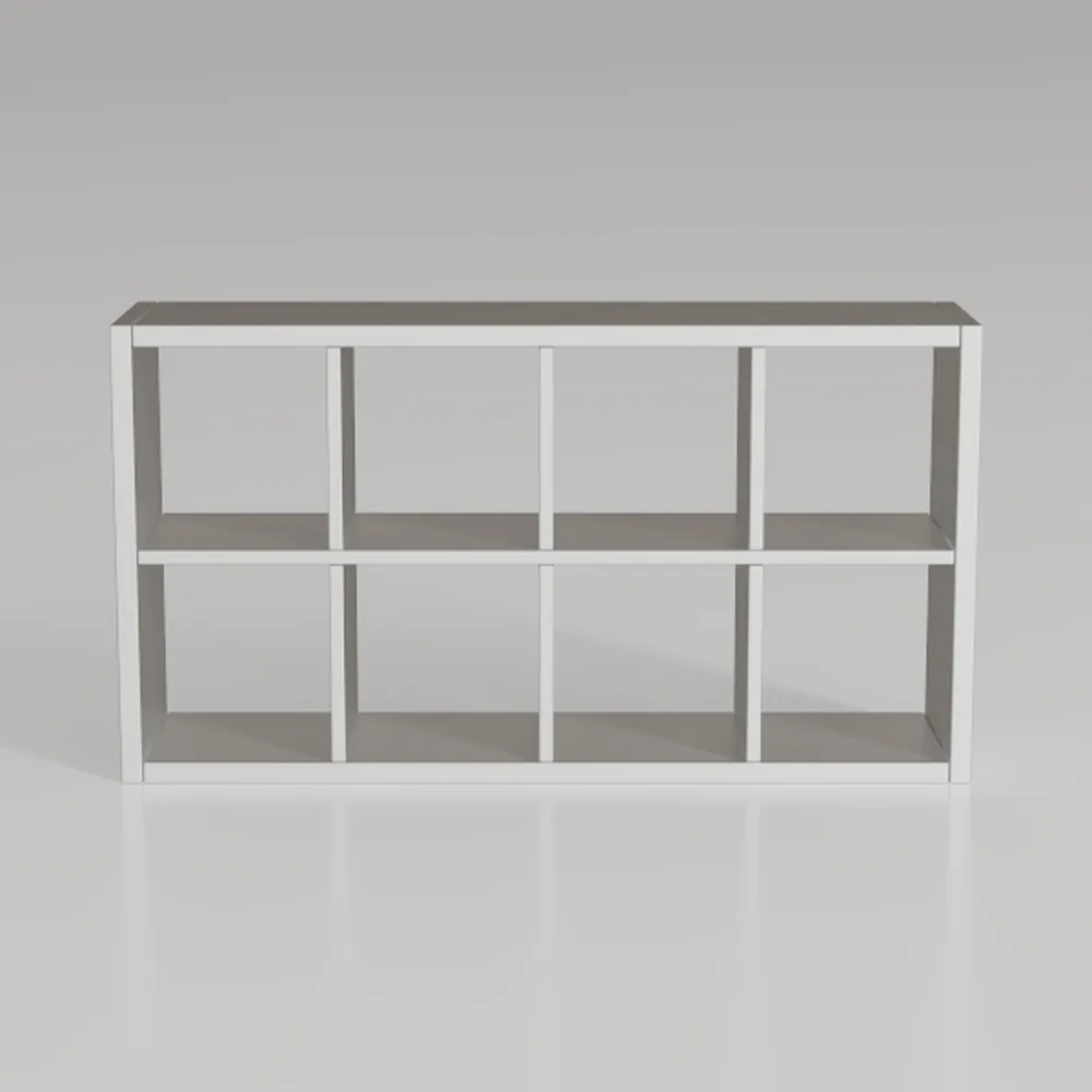 Wooden Cube Bookcase with Base - Modern 3 Tiers