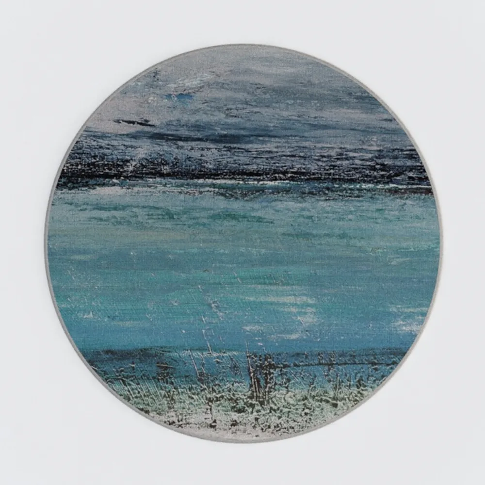 Moynesa Ultra-Thin Washable Round Rug - 4ft