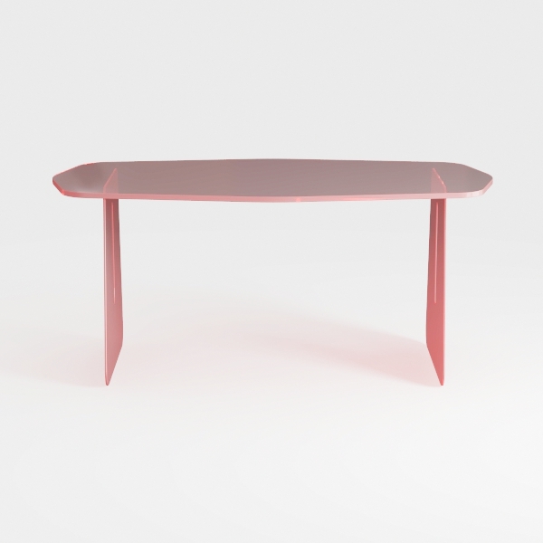 Zelan Modern Deep Grey Stone 70.86 in. Trestle Din