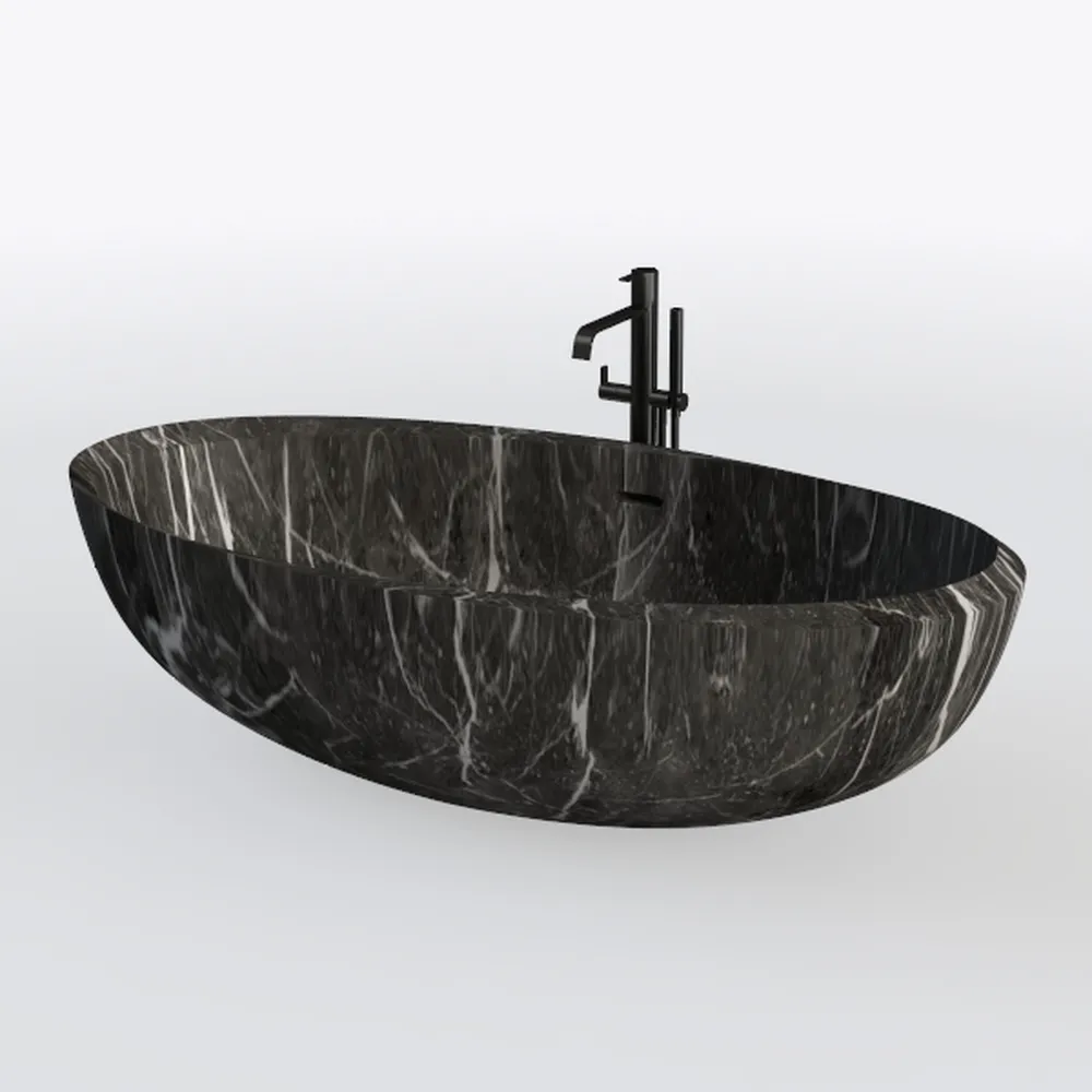 CT Copper Tailor 60" Handcrafted Marble Bathtub