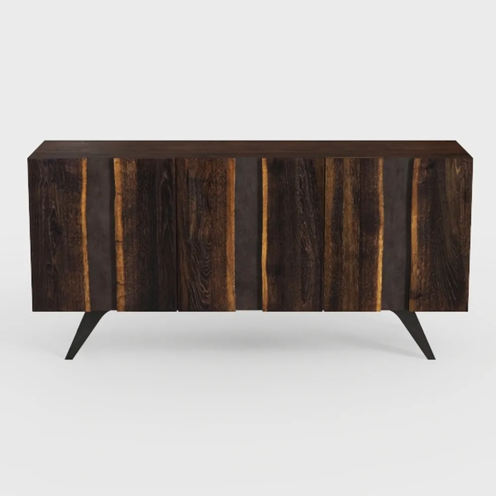 EROMMY 63'' Fluted TV Stand for 70 Inch TV, Modern