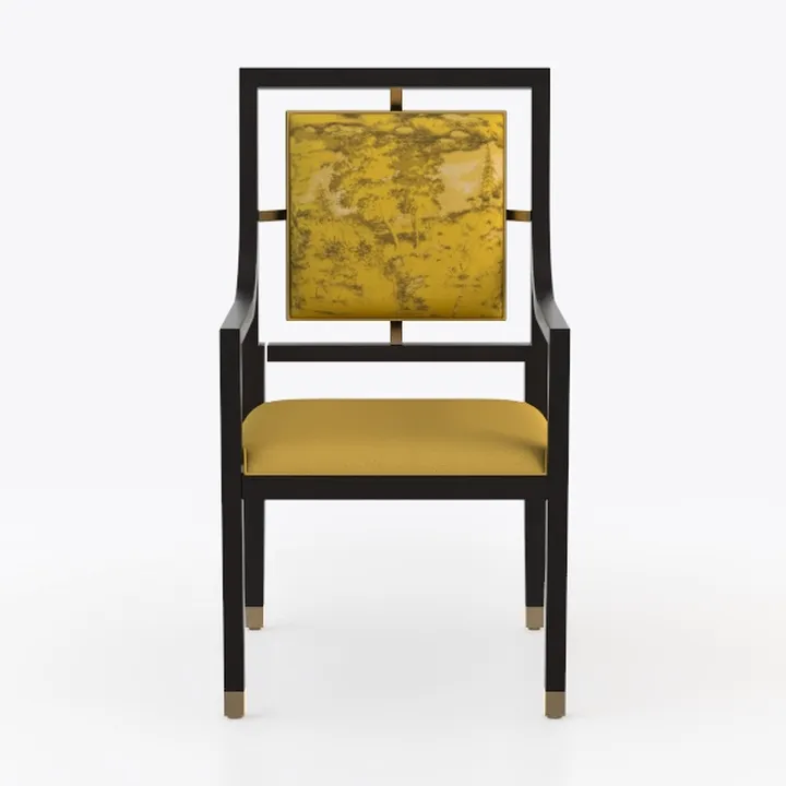 HOME DECO FACTORY, HD0365, sedia da soggiorno Giulia Gialla, edizione lounge, mobile, seduta, divano e poltrona, 68x96x75 cm, altezza seduta 43 cm, giallo