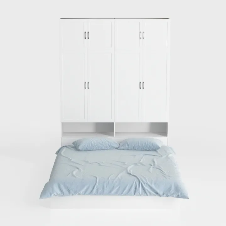 Bestar Versatile Queen Murphy Bed and 2 Closet Org